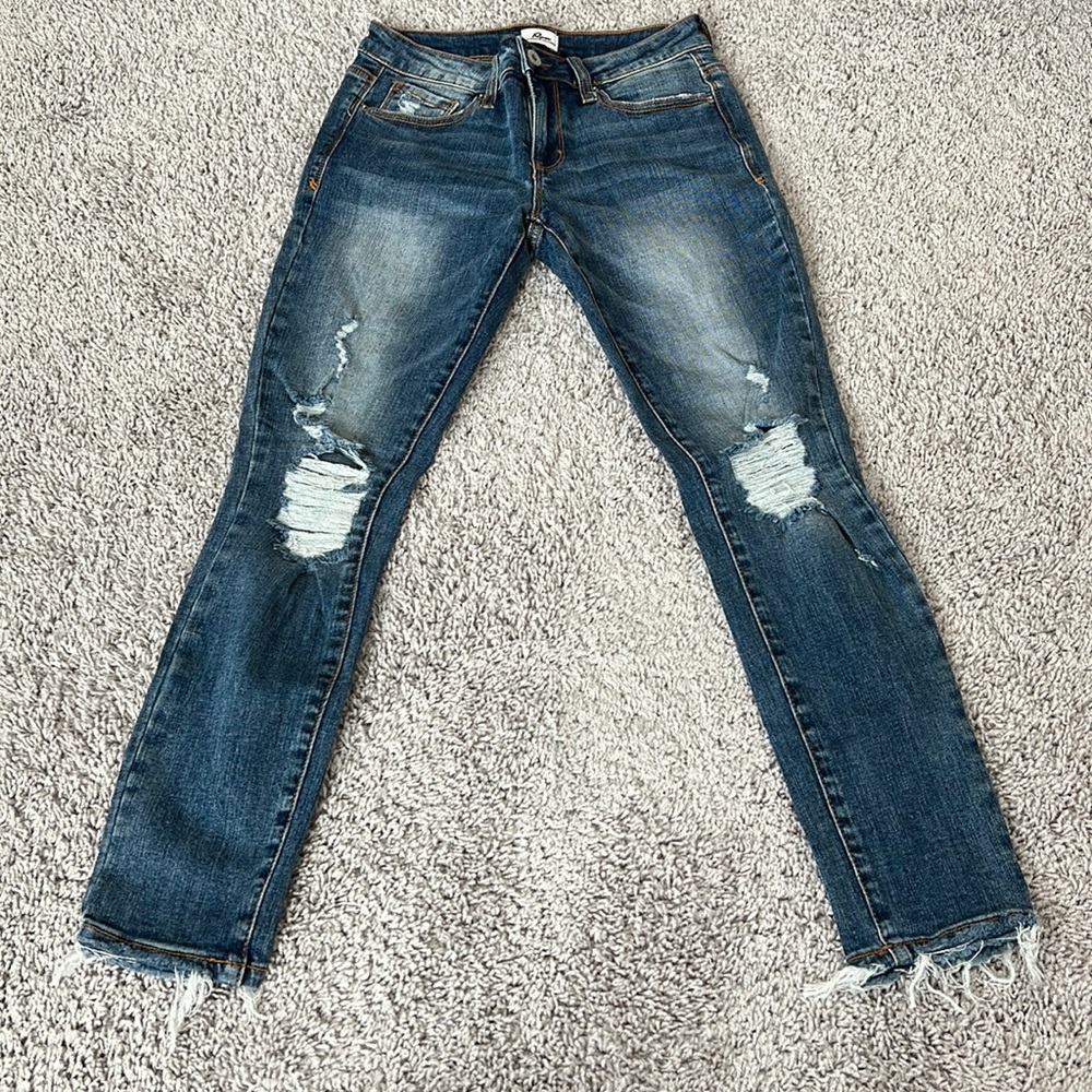 Vici A2 Jeans Asher Medium Rise Distressed Skinny Jeans New - Picture 4 of 11